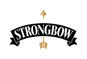 Strongbow Banner Wordmark White PP Lock Up Flat Gold Offset Srgb 1